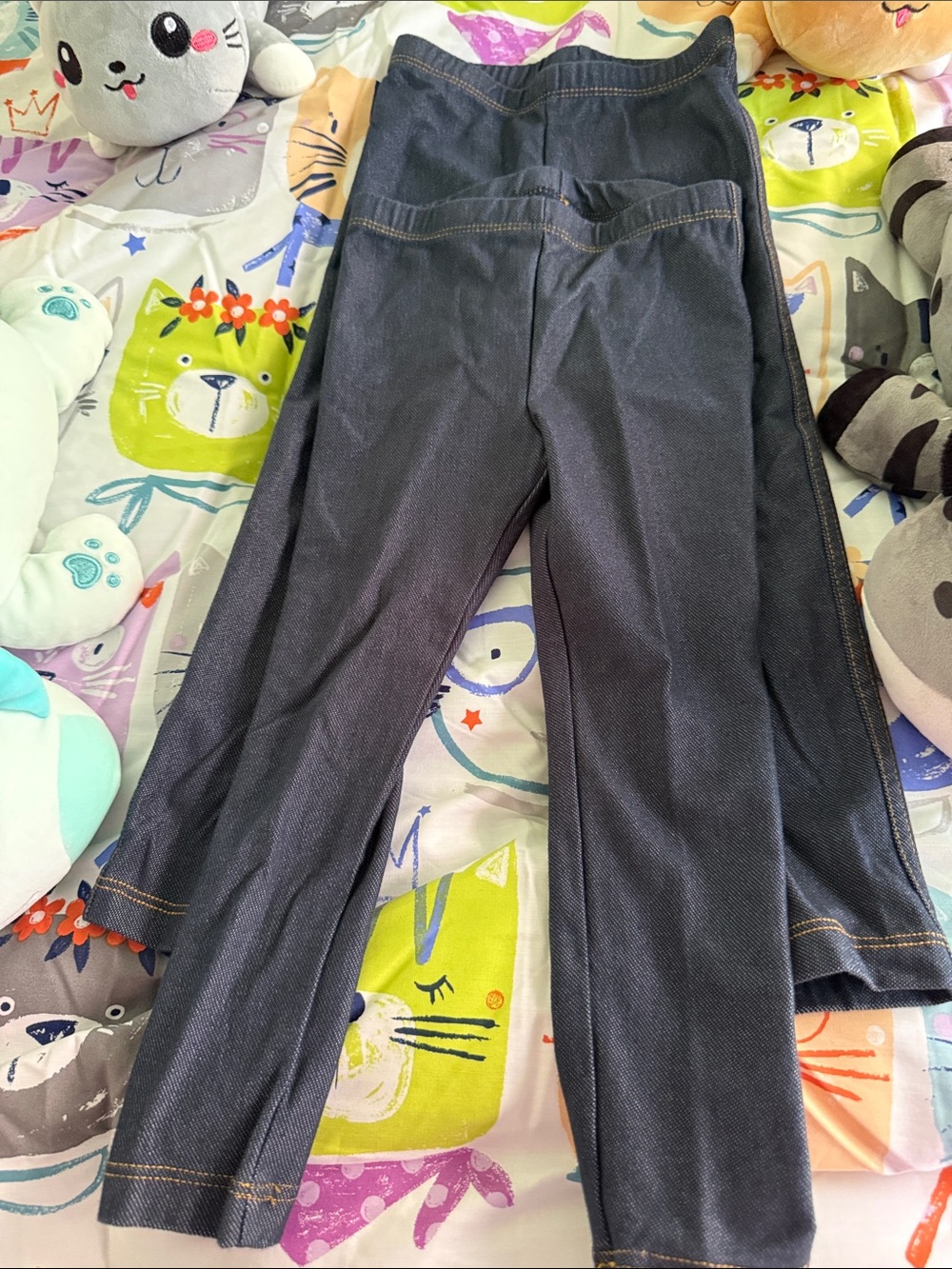 The Children's Place Dark Gray Denim-Look Leggings